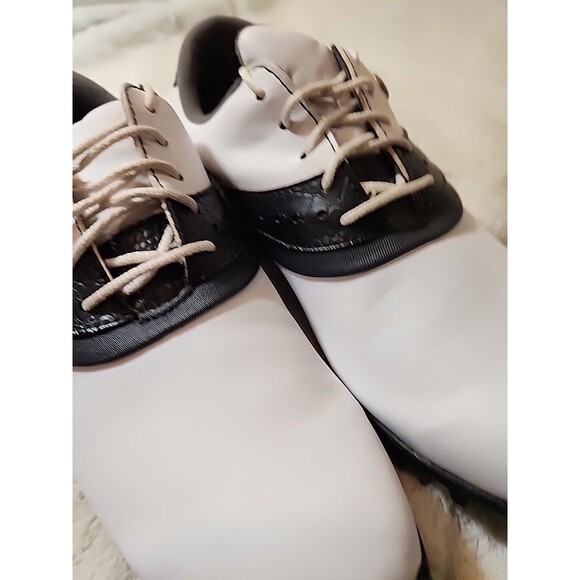 FootJoy Womens Golfing Shoes Lo‎ Pro 93927 White Black Rubber Spikes US Size 8 M - Picture 3 of 9